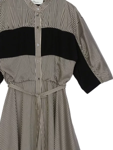 Prugasta odgovarati haljina 3.1 Phillip Lim crna