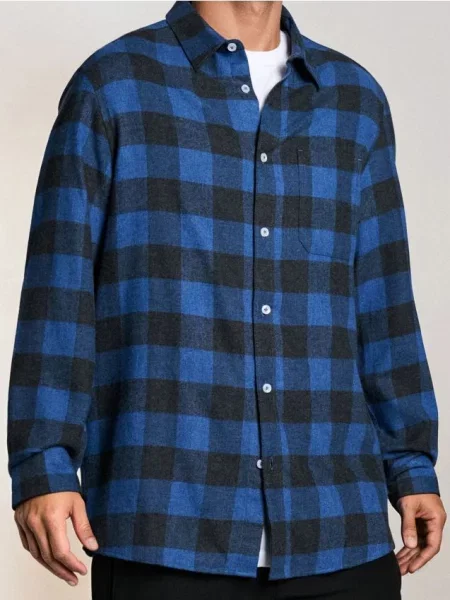 Sinsay kostkovaná košile modrá