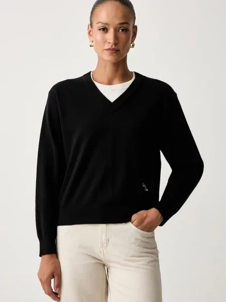 Calvin Klein Jeans pulover pentru femei cu lână negru