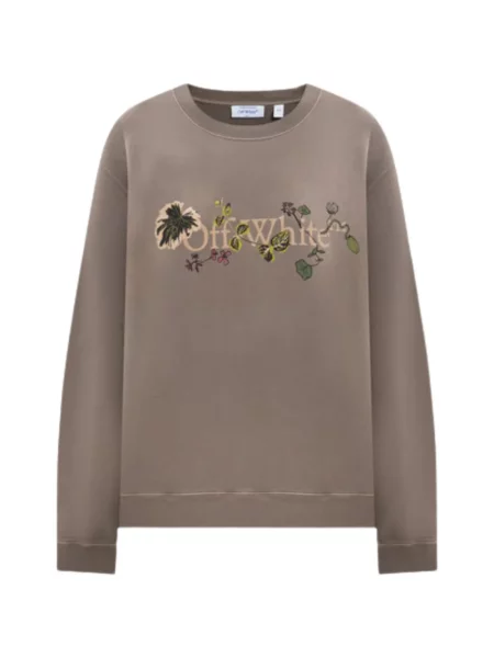 Hanorac Off-white cu model floral cu imagine alb