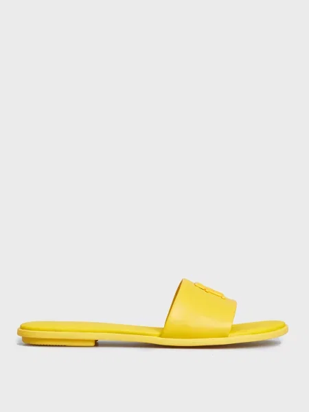 Кожаные мюли Tommy Hilfiger желтые