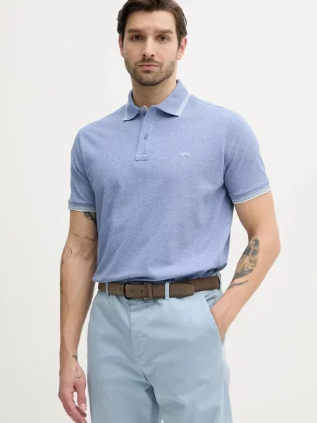 Bombažen polo Paul&Shark vijolična