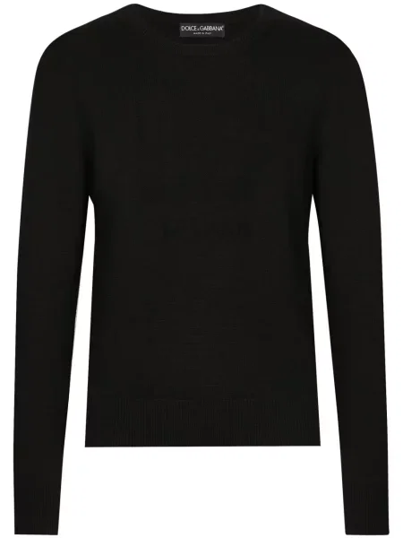 Pulover Dolce & Gabbana cu decolteu rotund negru