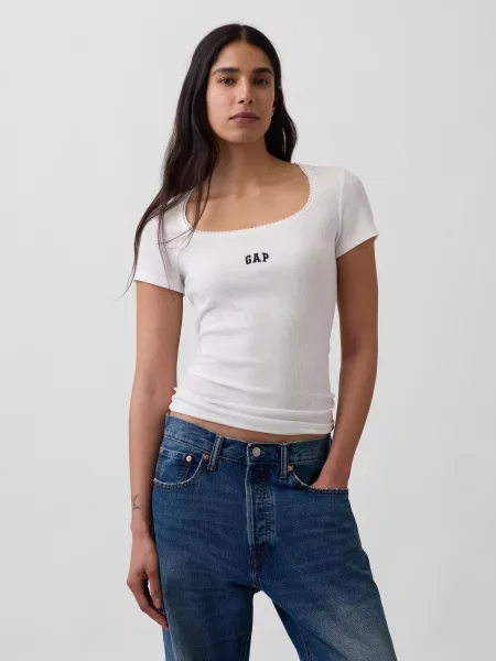 Tricou Gap cu autograf alb