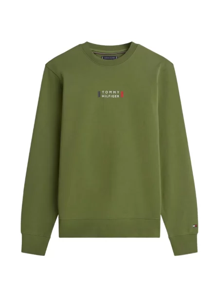 Πουλόβερ Tommy Hilfiger με αυτόγραφο πράσινο