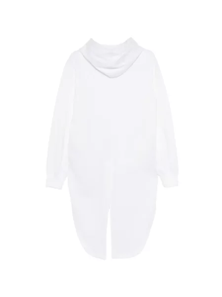 Hanorac cu glugă Comme Des Garçons asimetric alb