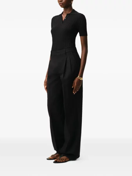 Pantaloni Ami Paris plisate negru