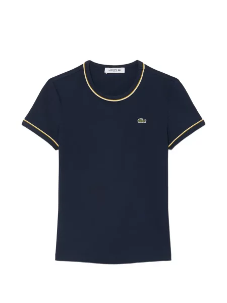 Tricou Lacoste din jerseu albastru