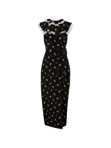 Rochie midi Alessandra Rich cu funde negru