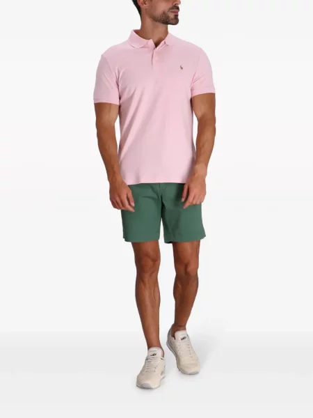 Krátká košile Polo Ralph Lauren s výšivkou se stojáčkem zelená