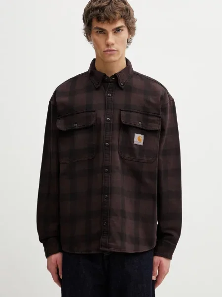 Carhartt WIP LS Edmands Shirt košile hnědá