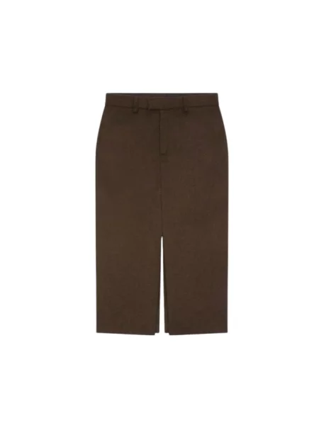 Spódnica-szorty Roseanna wełniane brązowe