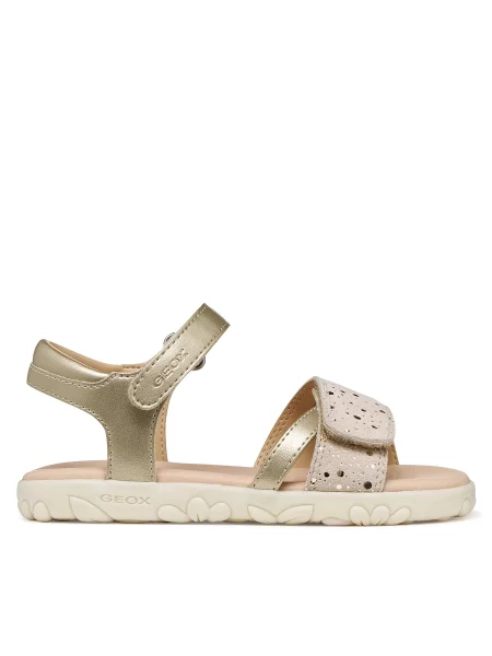 Sandále Geox J Sandal Haiti Girl S Zlatá