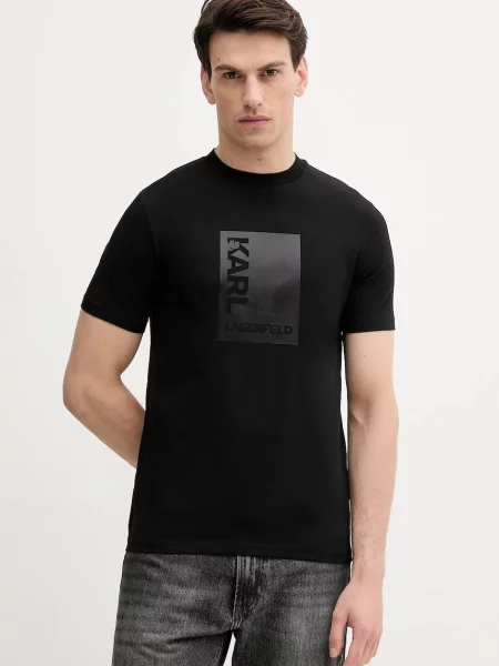 Karl Lagerfeld tricou cu imprimeu negru