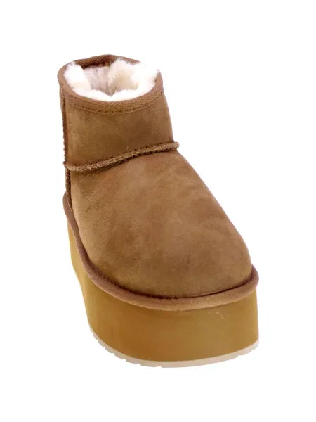 Dámske snehule EMU Australia Stinger Micro Flatform chestnut hnedá