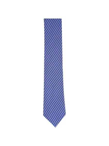 Cravată Zegna de mătase cu imagine albastru