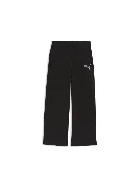 PUMA luźne spodnie Essentials Graphics Bedazzled Akcesoria S czarny