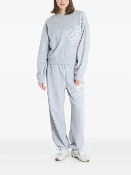 Пуловер Ea7 Emporio Armani с принт сиво