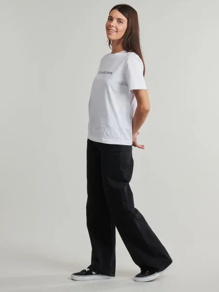 Tricou Calvin Klein Jeans clasic alb