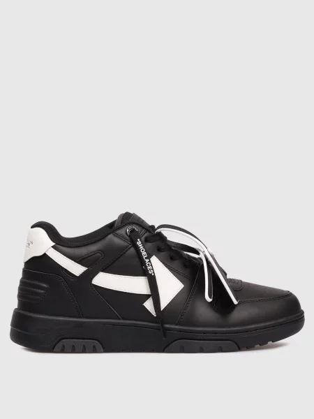 Шкіряні кросівки Out Of Office Off-white чорні