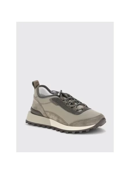 Sneakersy Brunello Cucinelli skórzane beżowe