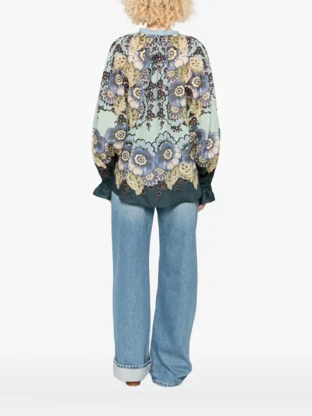 Bluză Alemais cu model floral cu imagine albastru