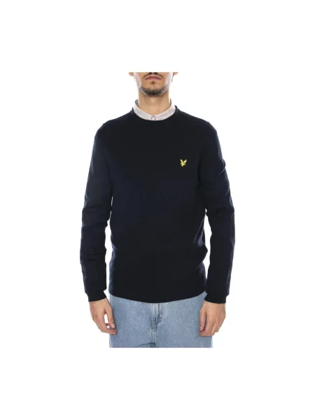 Sweter Lyle & Scott z wełny merino niebieski