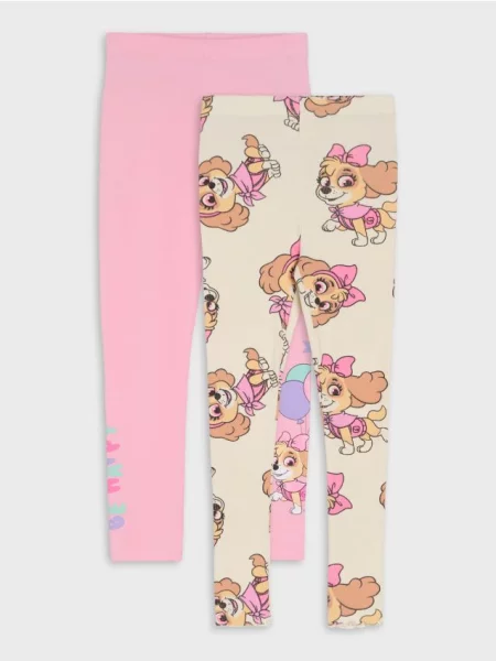 Sinsay legíny se vzorem PAW Patrol 2 pack pastelová růžová