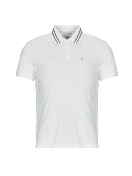 Polo majica Calvin Klein Jeans bijela