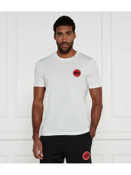 HUGO Tricou Danetchorb alb