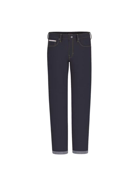 Guess Jeans spodnie granatowy w fasonie chinos niebieskie