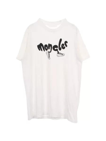 Tricou Moncler cu imagine alb
