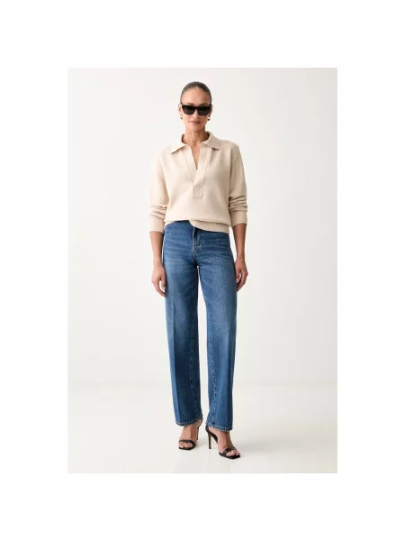 Sweter Victoria Beckham wełniany beżowy