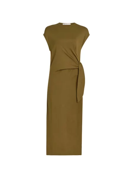 Rochie midi Marie Oliver cu legături verde