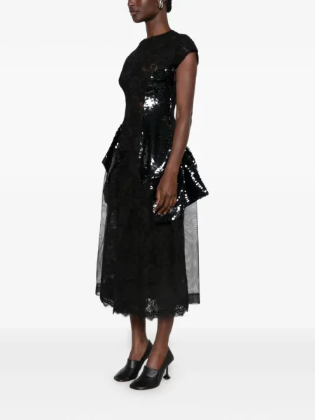 Rochie midi Simone Rocha negru