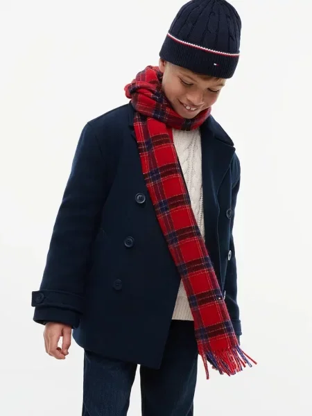 Tommy Hilfiger шал за деца от вълна червено