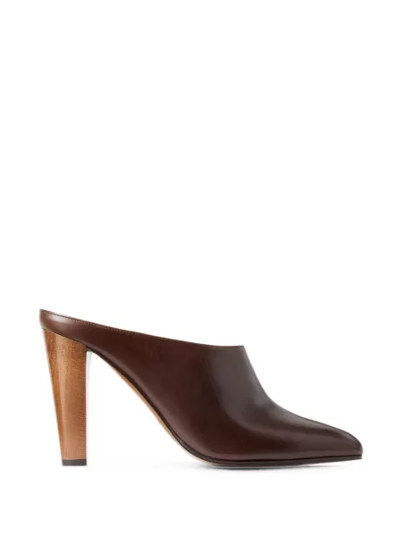 Papuci tip mules Ralph Lauren Collection din piele maro