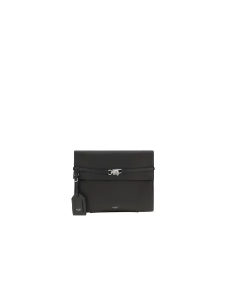 Torba Dolce And Gabbana skórzana z logo czarna