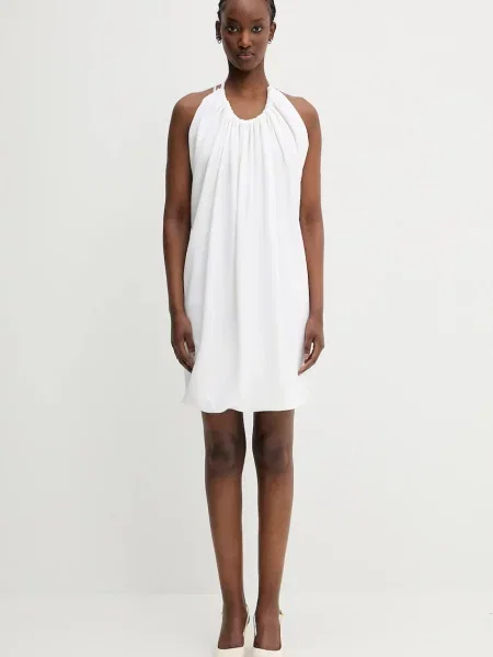 Sportmax sukienka mini prosta biały