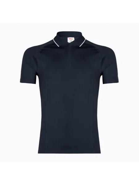 Tricou pentru bărbați Wilson Team Seamless Polo classic navy albastru închis