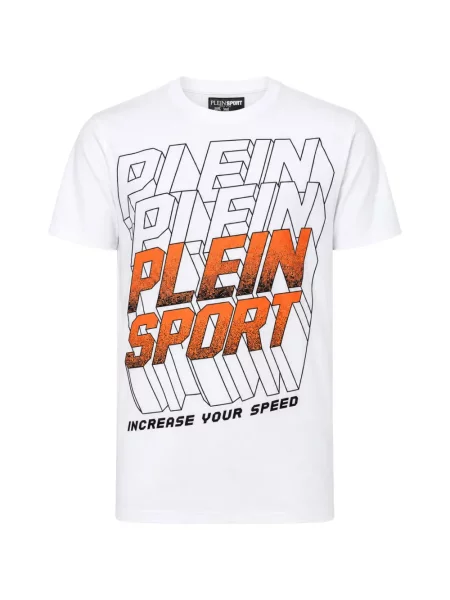 Tricou sport Plein Sport cu imagine cu decolteu rotund alb