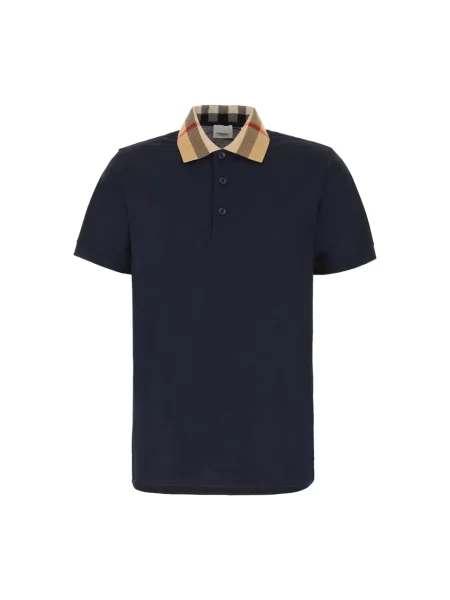 Koszulka polo Burberry z kołnierzem niebieska