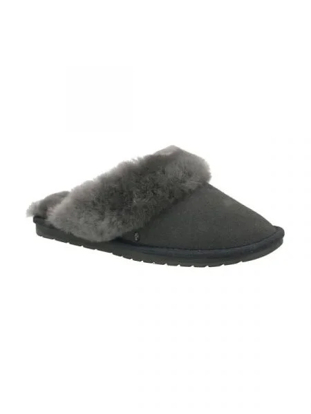 EMU Australia Căptușite papuci de casă Jolie | shearling | piele întoarsă cu adaos de lână gri