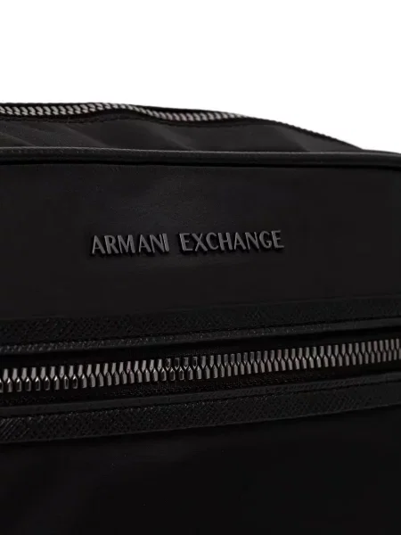 Τσάντα Armani Exchange με αυτόγραφο μαύρο