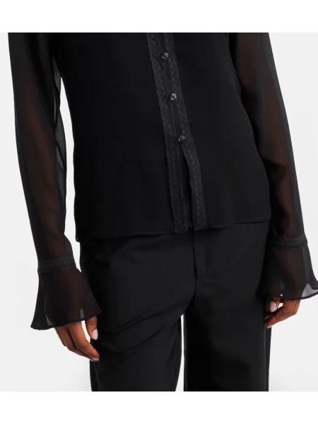 Cămașă Gucci de mătase negru