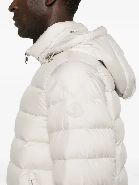 Geacă Moncler cu glugă gri