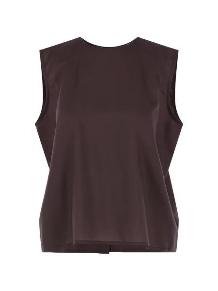 Bluzka Dusan bez rękawów brązowa