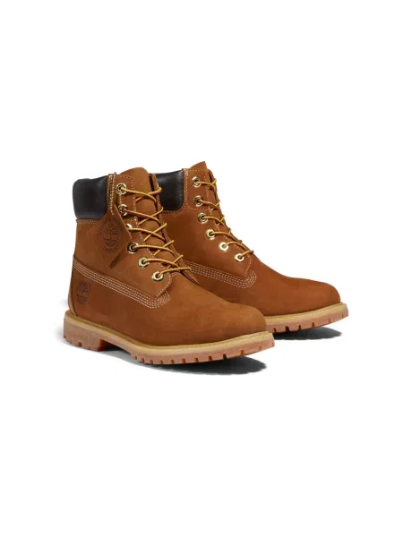 Botine Timberland cu șireturi din dantelă maro