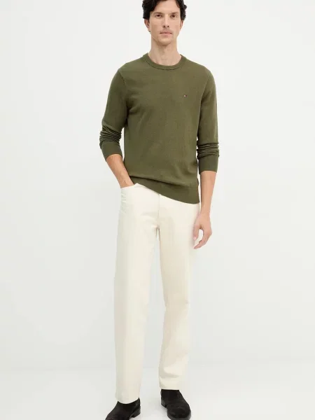 Tommy Hilfiger Pulover cu adaos de cașmir verde