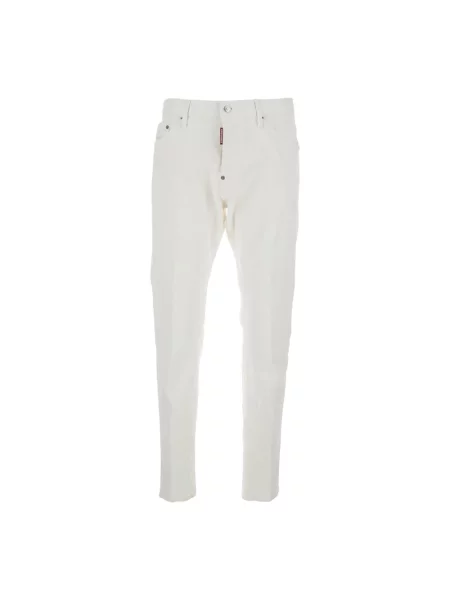Jeansy Dsquared2 z 5 kieszeniami białe
